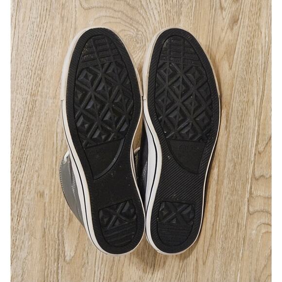 Converse All-Star Chuck Taylor High Top Sneaker Fabric Leather Gray Mens Size 9 - Picture 4 of 9